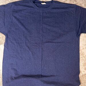 S/S Midnight Blue Heather Cotton T-shirt, Perfect Condition, XL